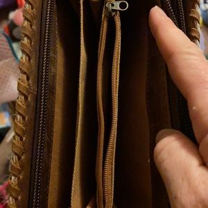 Double zipper crossbody wallet